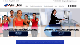 What Milehighfitness.com website looked like in 2020 (3 years ago)
