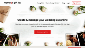 What Marriagegiftlist.com website looked like in 2020 (3 years ago)