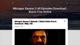 What Mirzapur-season2-download.blogspot.com website looked like in 2020 (3 years ago)