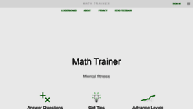 What Mathtrainer.org website looked like in 2020 (3 years ago)