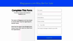 What Megspace.com website looked like in 2020 (3 years ago)