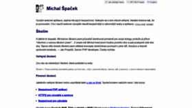 What Michalspacek.cz website looked like in 2020 (3 years ago)