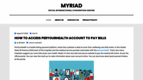 What Myriad.live website looked like in 2020 (3 years ago)
