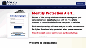 What Malagabank.com website looked like in 2020 (3 years ago)