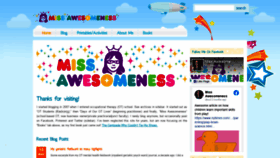 What Missawesomeness.com website looked like in 2020 (3 years ago)