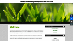 What Miamilakesfamilychiropractic.com website looked like in 2020 (3 years ago)