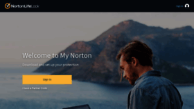 What My.norton.com website looked like in 2020 (3 years ago)