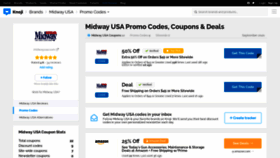 What Midwayusa.bluepromocode.com website looked like in 2020 (3 years ago)