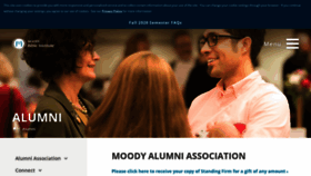 What Moodyalumni.org website looked like in 2020 (3 years ago)