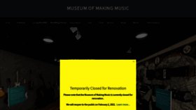 What Museumofmakingmusic.org website looked like in 2020 (3 years ago)
