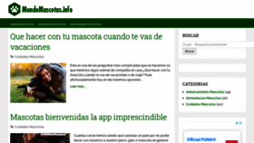 What Mundomascotas.info website looked like in 2020 (3 years ago)