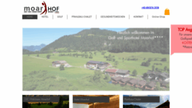 What Moarhof.at website looked like in 2020 (3 years ago)