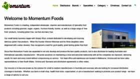 What Momentumfoods.com.au website looked like in 2020 (3 years ago)