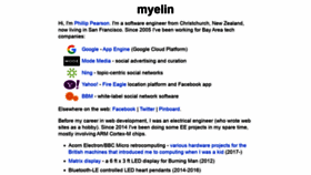 What Myelin.co.nz website looked like in 2020 (3 years ago)