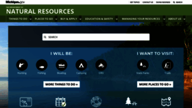 What Michigandnr.com website looked like in 2020 (3 years ago)