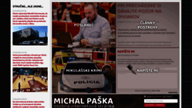 What Michalpaska.sk website looked like in 2020 (3 years ago)