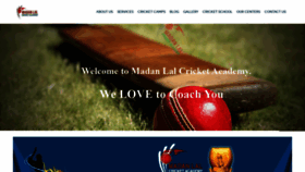 What Madanlalcricketacademy.com website looked like in 2020 (3 years ago)