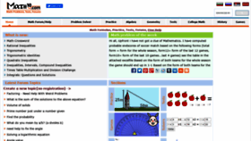What Math10.com website looked like in 2020 (3 years ago)