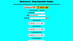 What Musicara.ml website looked like in 2020 (3 years ago)