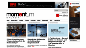 What Momentum-magazin.de website looked like in 2020 (3 years ago)