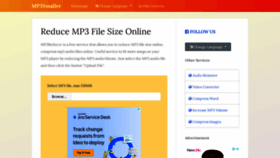 What Mp3smaller.com website looked like in 2020 (3 years ago)