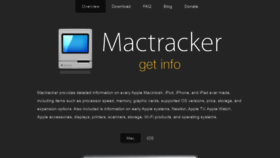 What Mactracker.ca website looked like in 2020 (3 years ago)