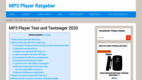 What Mp3playertestsieger.de website looked like in 2020 (3 years ago)