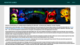 What Monstergamez.net website looked like in 2020 (3 years ago)