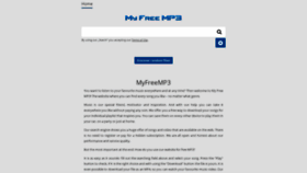 What Myfreemp3.to website looked like in 2020 (3 years ago)