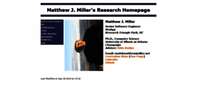 What Matthewjmiller.net website looked like in 2020 (3 years ago)