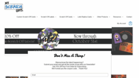 What Myscratchofflabels.com website looked like in 2020 (3 years ago)