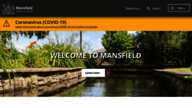 What Mansfield.gov.uk website looked like in 2020 (3 years ago)