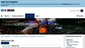 What Millenniumpark.org website looked like in 2020 (4 years ago)