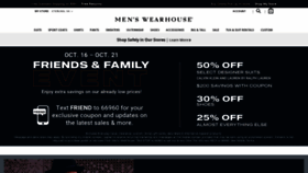 What Menswearhouse.com website looked like in 2020 (3 years ago)