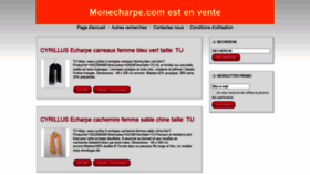 What Monecharpe.com website looked like in 2020 (3 years ago)