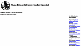 What Magasbakony.hu website looked like in 2020 (3 years ago)