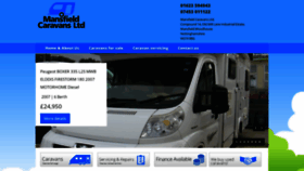 What Mansfieldcaravans.co.uk website looked like in 2020 (3 years ago)