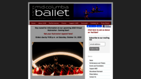 What Midcolumbiaballet.org website looked like in 2020 (3 years ago)