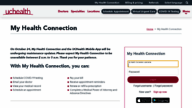 What Myhealthconnection.uchealth.org website looked like in 2020 (3 years ago)