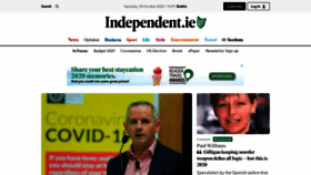 What M.independent.ie website looked like in 2020 (3 years ago)