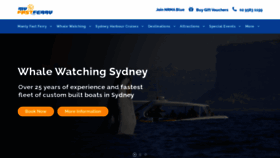 What Myfastferry.com.au website looked like in 2020 (3 years ago)