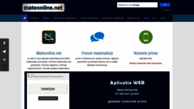 What Mateonline.net website looked like in 2020 (3 years ago)