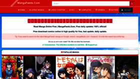 What Mangafeeds.com website looked like in 2020 (3 years ago)