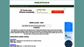 What Mobiletrace.in website looked like in 2020 (3 years ago)