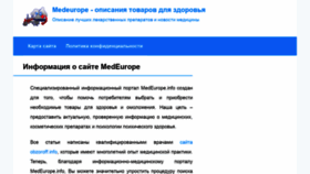 What Medeurope.info website looked like in 2020 (3 years ago)
