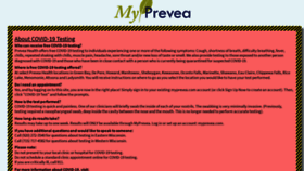 What Myprevea.com website looked like in 2020 (3 years ago)