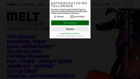 What Meltfestival.de website looked like in 2020 (3 years ago)