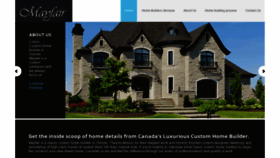 What Mayfairhomes.ca website looked like in 2020 (3 years ago)