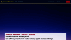 What Michiganresidentdatabase.com website looked like in 2020 (3 years ago)