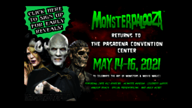 What Monsterpalooza.com website looked like in 2020 (3 years ago)